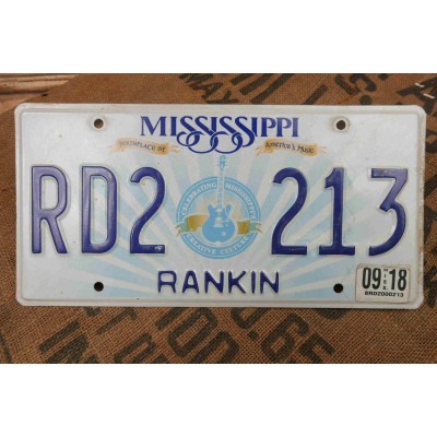 Mississippi Tablica Rejestracyjna USA Szyld Rejestracja Oryginał RD2213