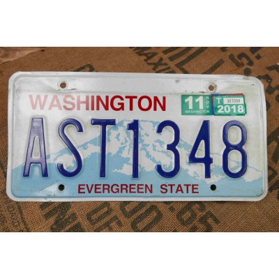 Washington Tablica Rejestracyjna USA Szyld Rejestracja AST1348