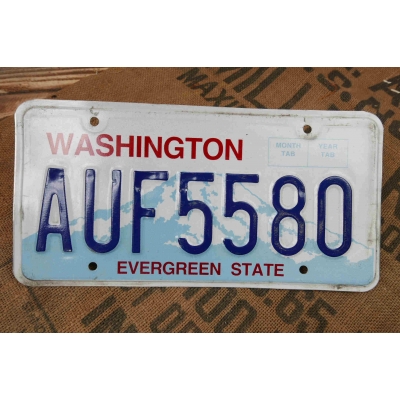 Washington Tablica Rejestracyjna USA Szyld Rejestracja AUF5580