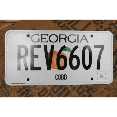 Georgia Tablica Rejestracyjna USA Szyld Rejestracja REV6607