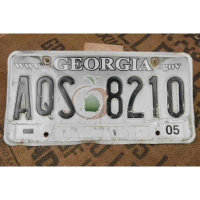 Georgia Tablica Rejestracyjna USA Szyld Rejestracja AQS8210