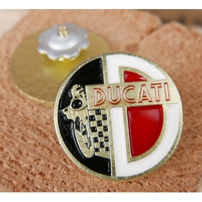 Ducati Znaczek Metalowy Wpinka Blacha Pin Logo Czarno Białe