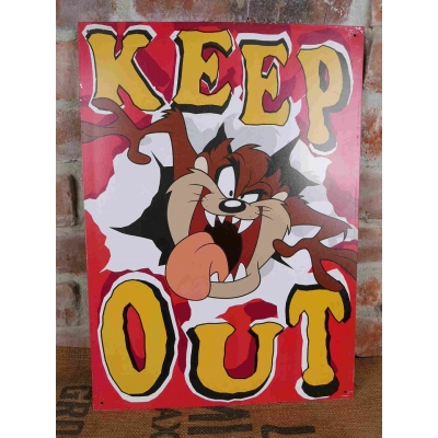 Keep Out Diabeł Tasmański Tarcza Tablica Szyld