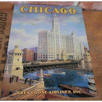 Chicago USA Tablica Szyld Reklama