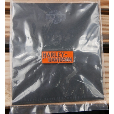 Harley Davidson Logo Blacha Znaczek Wpinka Pins Pomarańczowy