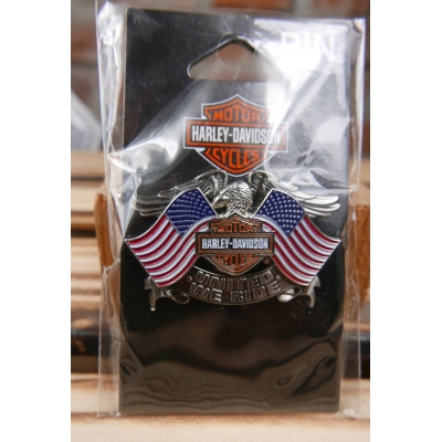 Harley Davidson Logo Blacha Znaczek Wpinka Pins Orzeł Flaga USA