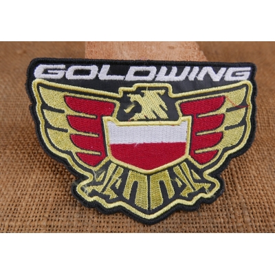 Honda GoldWing Zółta Naszywka Haftowana Motocykl Polska Flaga