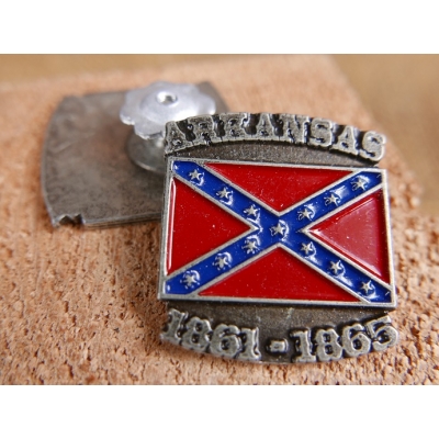 Arkansas Flaga Konfederatów 1861-1865 USA Znaczek Odznaka Blacha