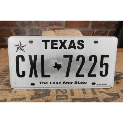 Texas The Lone Star State Tablica Rejestracyjna USA CXL 7225