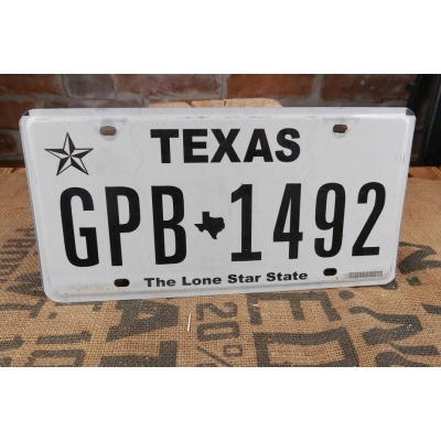 Texas The Lone Star State Tablica Rejestracyjna USA GPB1492
