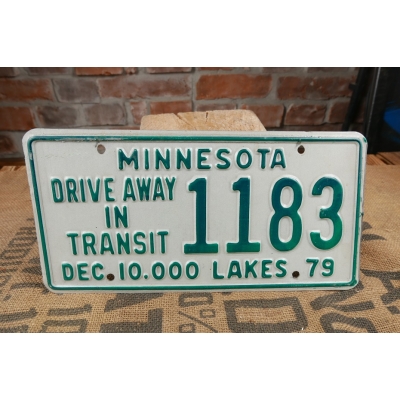 Minnesota Tablica Rejestracyjna USA Drive Away 1979