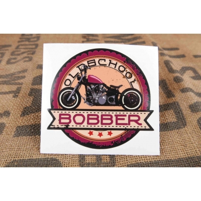 Oldschool Bobber Motocykl Naklejka