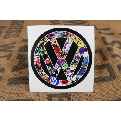 Volkswagen VW Naklejka Logo Kolorowe