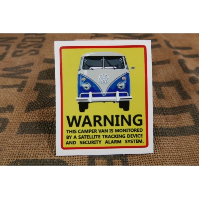 Volkswagen VW Bus T1 Bulik Naklejka Warning Camper Van