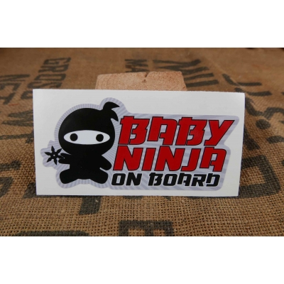 Baby Ninja on Board Naklejka Dziecko
