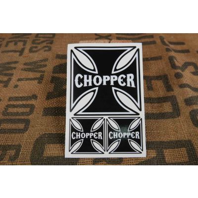 Krzyż Chopper Naklejka Maltański Żelazny