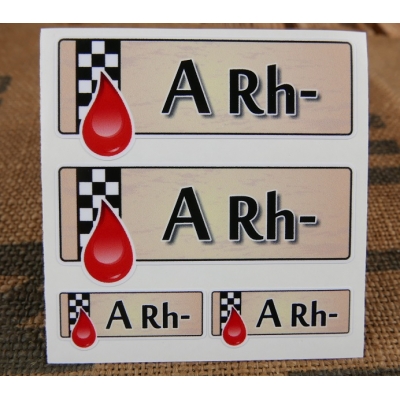 ARH- Grupa Krwi Naklejka Zestaw Naklejek 4szt