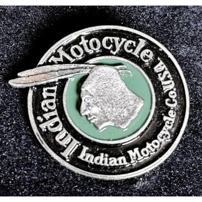 Indian Czarno-Zielony  Motocycle USA Znaczek Wpinka Blacha Pin