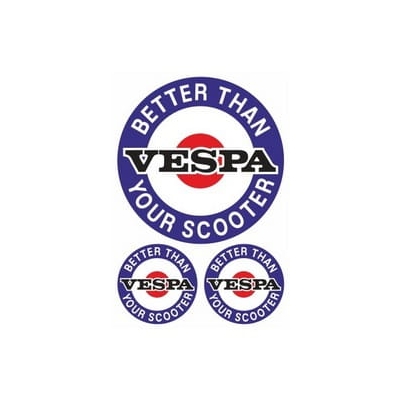 Skuter Vespa Naklejka Your Scooter Logo