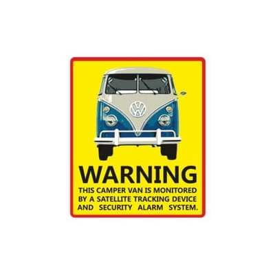 Volkswagen VW Bus T1 Bulik Naklejka Warning Camper Van