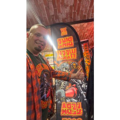 Wielka Flaga Bike Week Łeba 2025 z Masztem Winder
