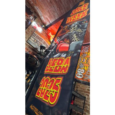 Wielka Flaga Bike Week Łeba 2025 z Masztem Winder