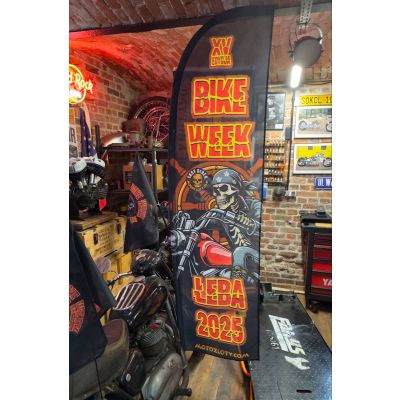 Wielka Flaga Bike Week Łeba 2025 z Masztem Winder