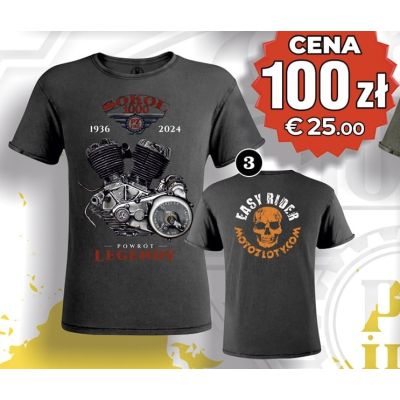 Silnik Sokół 1000 Koszulka Męska Szary Jeans