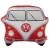 Pluszowa Poduszka Volkswagen VW Bulik Ogórek  Bus T1 Czerwona