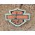 Harley-Davidson Logo Tarcza Pomarańczowe Znaczek Metalowy Wpinka Blacha Pin