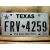 Texas Tablica Rejestracyjna USA FRV 4259