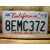 California Tablica Rejestracyjna USA Szyld Rejestracja 8EMC372