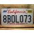 California Tablica Rejestracyjna USA Szyld Rejestracja 8BOL073