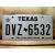Texas Tablica Rejestracyjna USA DVZ 6532