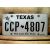 Texas Tablica Rejestracyjna USA CCP 4807