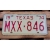 Texas MXX 846 Tablica Rejestracyjna USA 1974