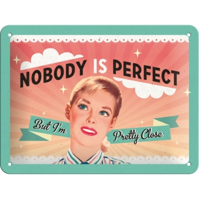 Nobody is Perfect Pin up USA Retro 15x20 Tablica - Szyld