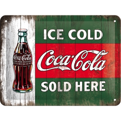 Coca Cola Reklama Logo Sold Here Bar Tablica Szyld 15x20cm