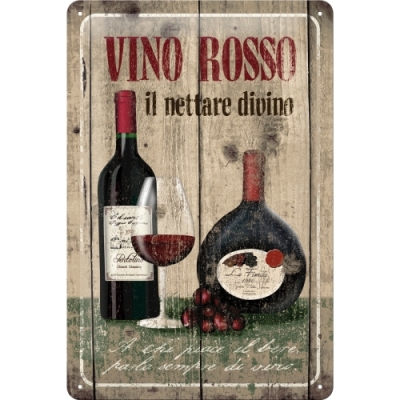 Vino Rosso Wino, Bar, Klub, Butelka, Kieliszek szyld tablica 20x30