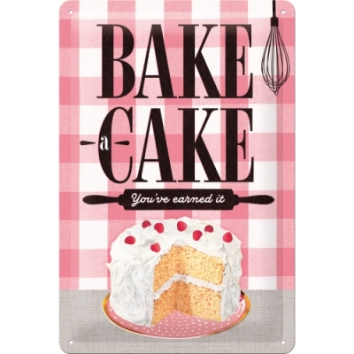 Bake a Cake Ciasto Kawiarnia Cukiernia Food Truck USA szyld tablica 20x30