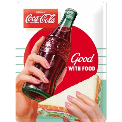 Coca Cola Butelka Kanapka Food Truck Szyld tablica 30x40cm