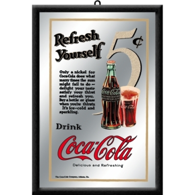 Coca Cola Retro Reklama Lustro tablica, oryginał 32x22cm