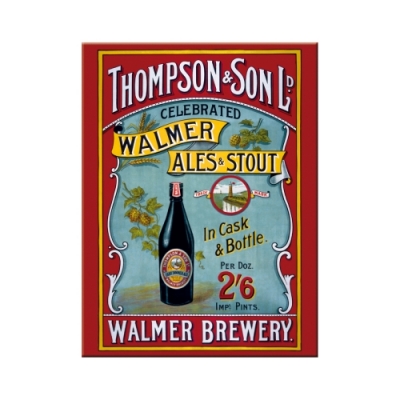 Thompson & Son Retro Reklama Piwa Magnes na Lodówkę