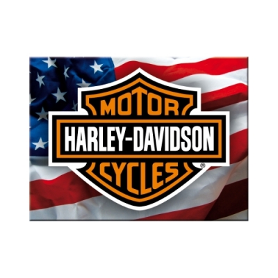 Harley Davidson Flaga USA Magnes na Lodówkę