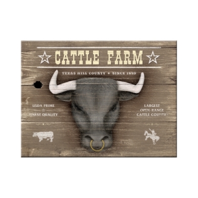 Cattle Farm Byk Bawół Country Texas Magnes na Lodówkę