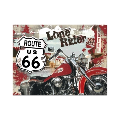 Lone Rider Harley Route 66 USA  Magnes na Lodówkę