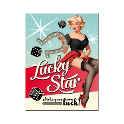 Pin Up Girl Lucky Star Magnes na Lodówkę