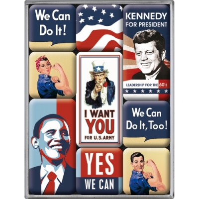 Kennedy Obama Prezydenci USA Magnesy