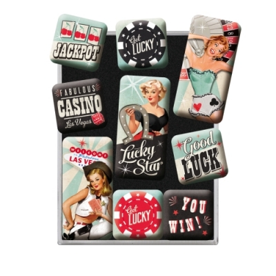 Get Lucky Casino Pin Up Girl USA Magnesy