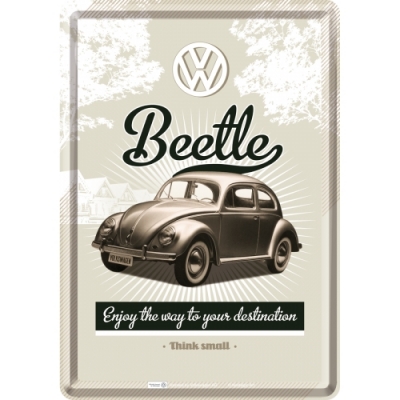 Garbus VW Beetle  tablica pocztówka metalowa